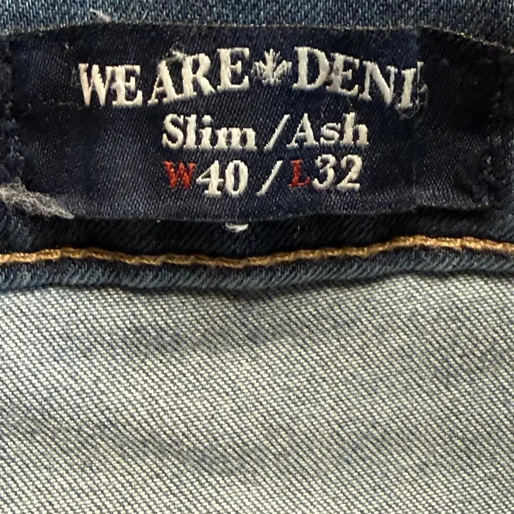 Buffalo Freedom Series Slim Ash Medium Wash Denim Straight Leg Jeans Men's Sz 40